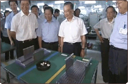 温家宝总理视察富士通微电子