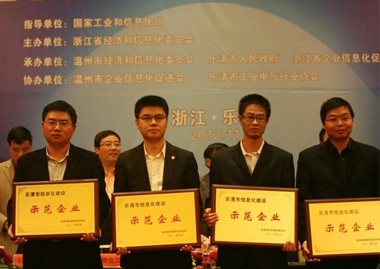 乐清市信息化建设示范企业进行授牌