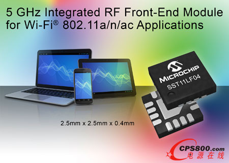 MicrochipƳIEEE 802.11a/n/acӦõȫ5 GHz 50ƥWLANǰģ